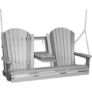 5 Foot Adirondack Outdoor Porch Swing In Colored Poly Lumber