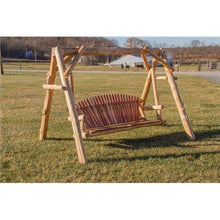Load image into Gallery viewer, Rustic Red Cedar Log Adirondack 4 Foot Swing With A-Frame