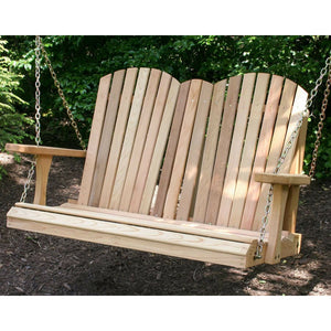 Cedar Adirondack Chair Style Porch Swing