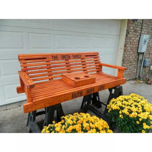 4ft Classic Pressure Treated Pine Porch Swing with Option to Personalize