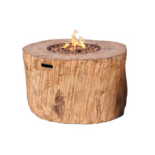 Load image into Gallery viewer, Grain Pattern Stainless Steel Patio Fire Pit Table with Rain Cover