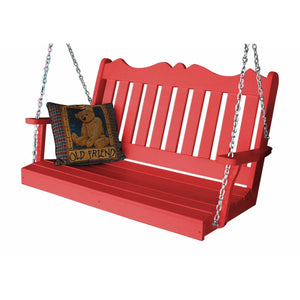 Royal English Porch Swing 4 Foot Colored Poly Lumber