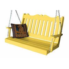 Load image into Gallery viewer, Royal English Porch Swing 5 Foot Colored Poly Lumber