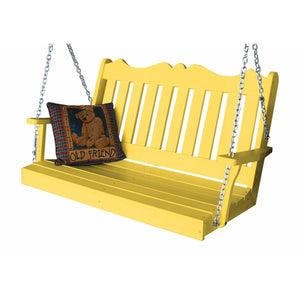 Royal English Porch Swing 5 Foot Colored Poly Lumber