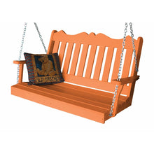 Load image into Gallery viewer, Royal English Porch Swing 4 Foot Colored Poly Lumber