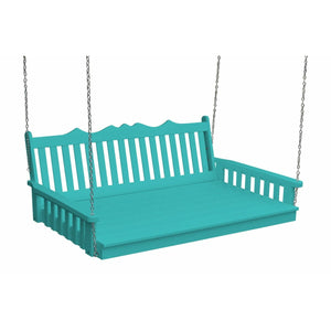 Royal English Swing Bed 5 Foot Poly Lumber Porch Swing