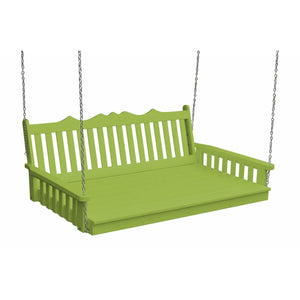 Royal English Swing Bed 5 Foot Poly Lumber Porch Swing