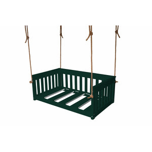 50" Deep Seating Mission Crib Swing with Rope, Colored Polywood