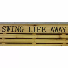 Load image into Gallery viewer, 4ft Solid Pine Rollback Porch Swing, Personalized Engraved Lettering