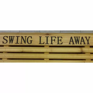 Roll Back Lettering 4ft Solid Pine Rollback Porch Swing, Personalized Engraved Lettering ...
