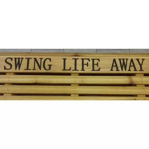 6ft Rollback Pine Chain Glider Swing, Optional Engraving, Oversized