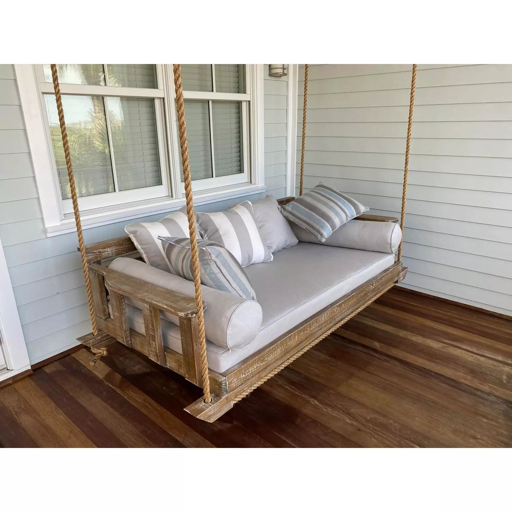 The Noah Complete Swing Bed and Cushion Package Mid Twin and Full Sizes Quick Ship 5 Weeks
