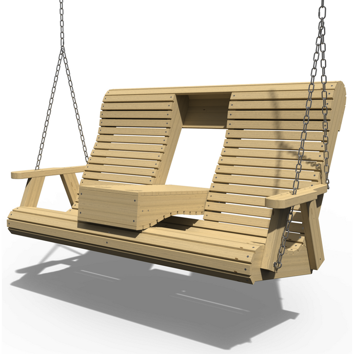 Pressure Treated Pine 5′ Rollback Swing with Console