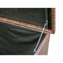 Load image into Gallery viewer, Patio Brown Wicker Storage Bin in Steel Frame