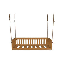 Load image into Gallery viewer, 75&quot; Deep Seating Mission Swing w Rope, Colored Polywood Porch Swing