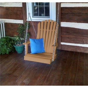 Colored Poly Lumber Adirondack Swing Chair With Chains