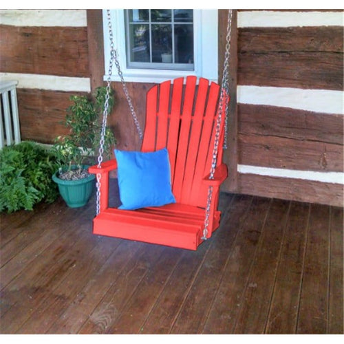 Colored Poly Lumber Adirondack Swing Chair With Chains