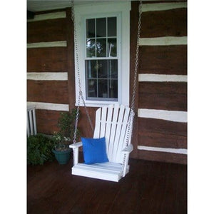 Colored Poly Lumber Adirondack Swing Chair With Chains