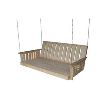 Load image into Gallery viewer, 75&quot; Pressure Treated Pine Wingate Swing Bed (Unfinished or Stained Only)